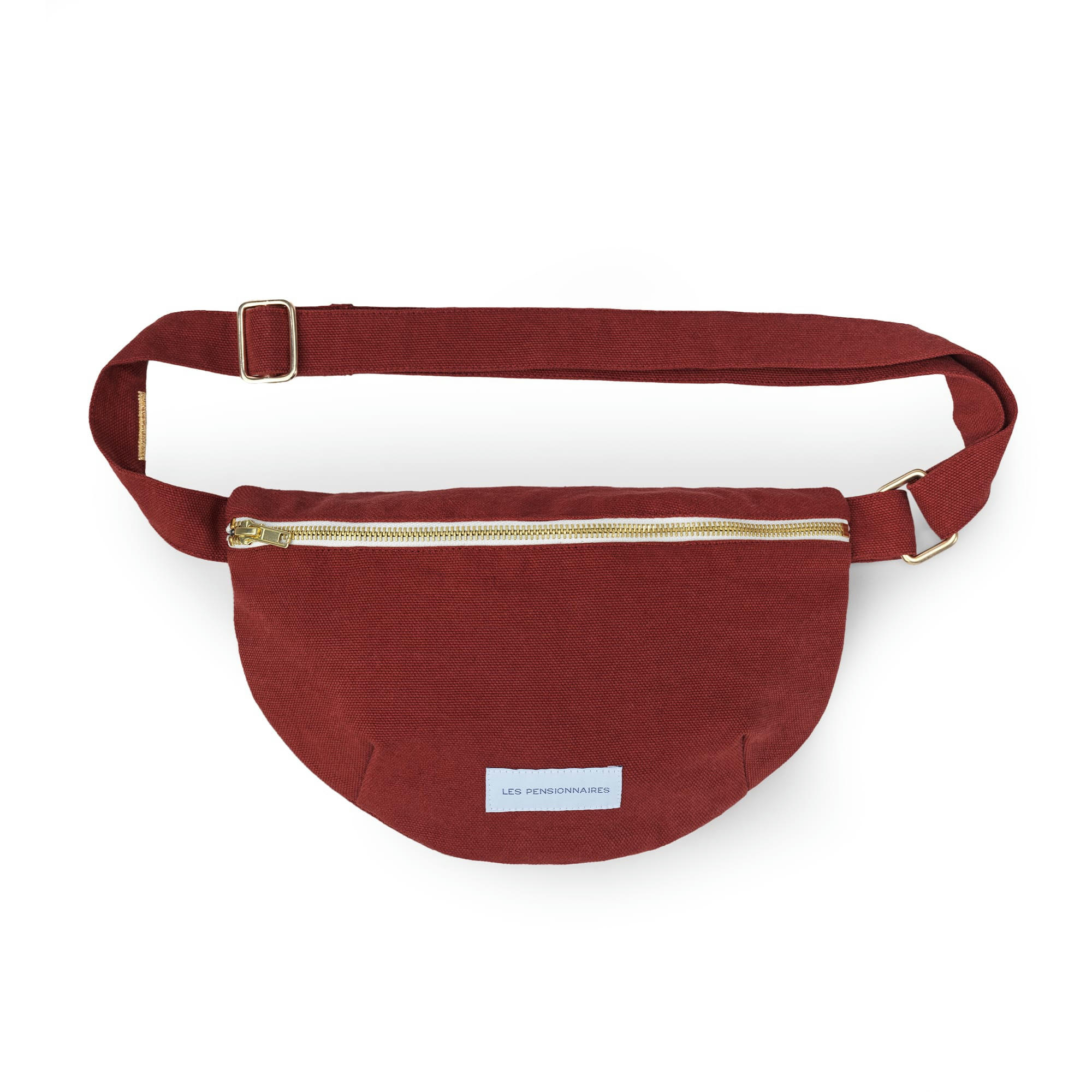 - Sac banane en toile de coton bio rouille uni