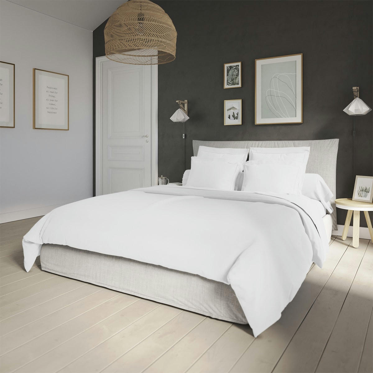 INFLUENCE - Housse de couette   Percale Blanc 240x260 cm - DODO