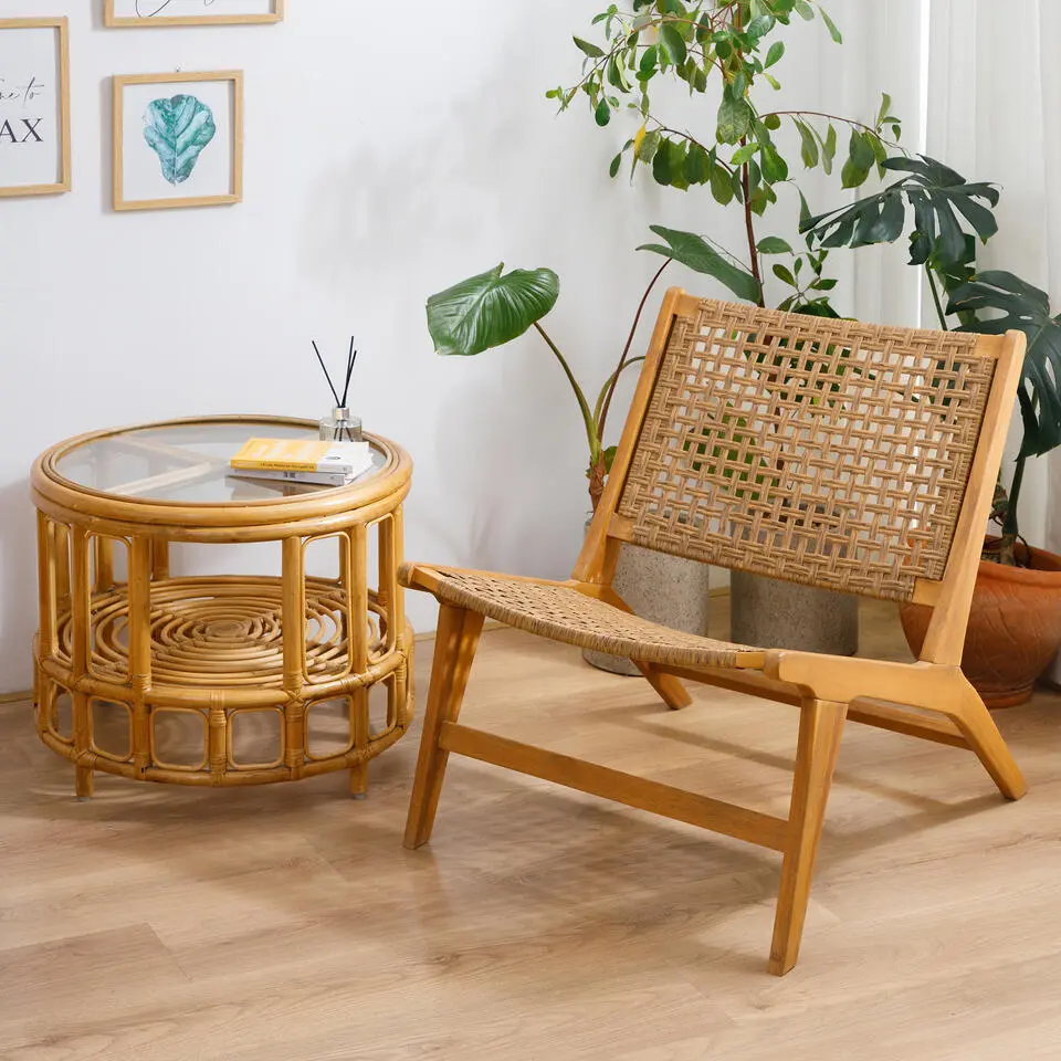 Binnen Buiten fauteuil in massief acaciahout