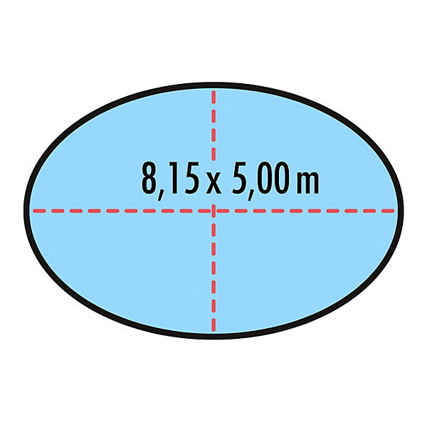 Bâche pour piscine 9 x 5,80 m ovale x