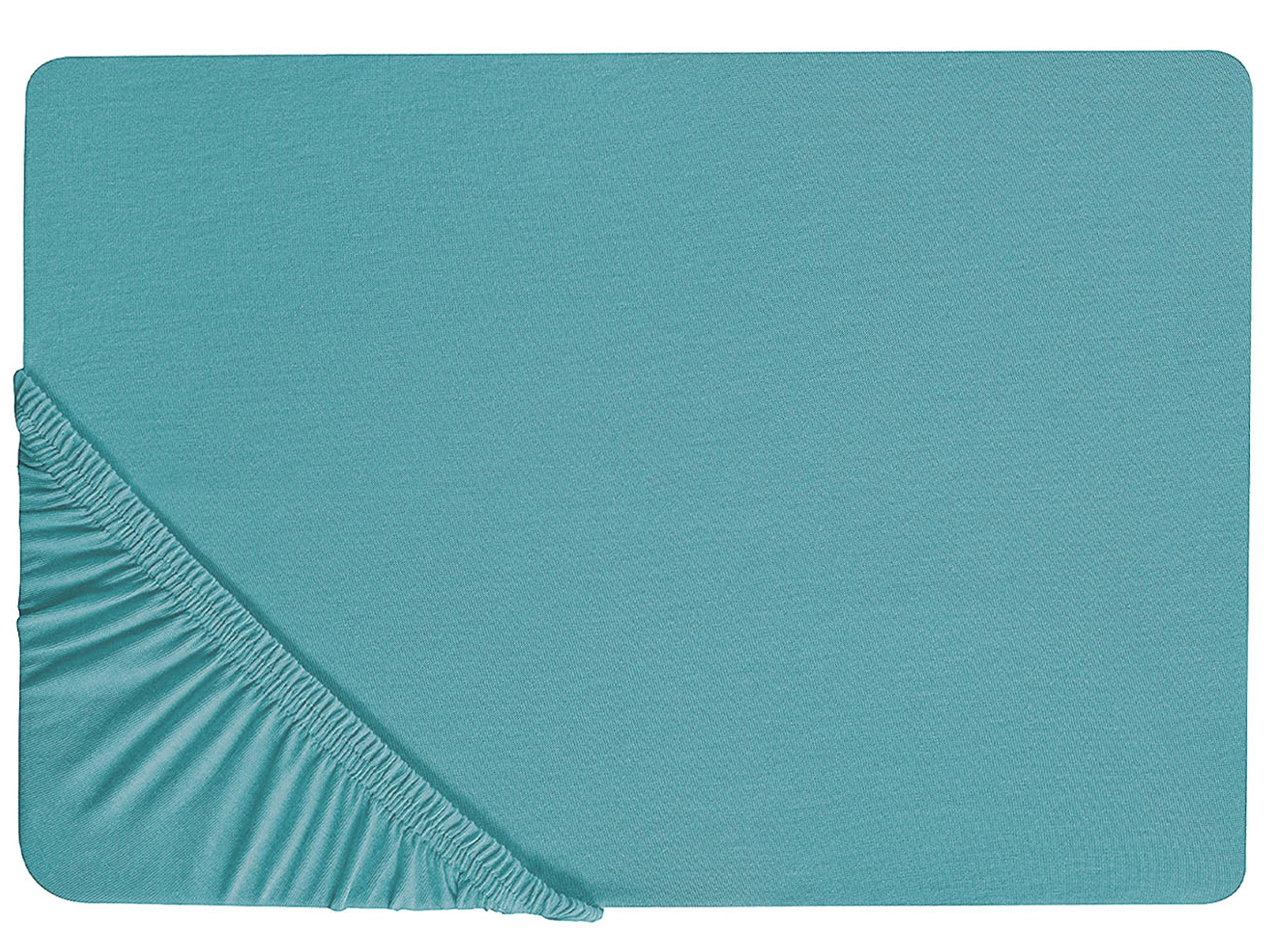 Fitted Sheet HOFUF Cotton 140 x 200 cm Turquoise