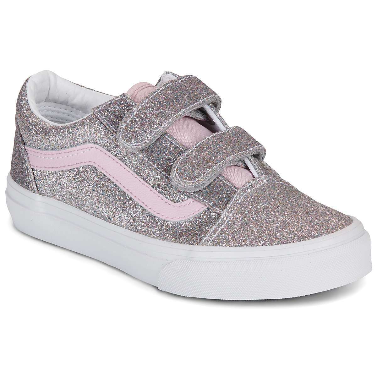 Vans - Old Skool V - Silver / Pink