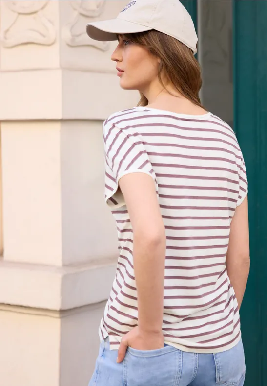 Dropped Shoulder Shirt mit Streifen