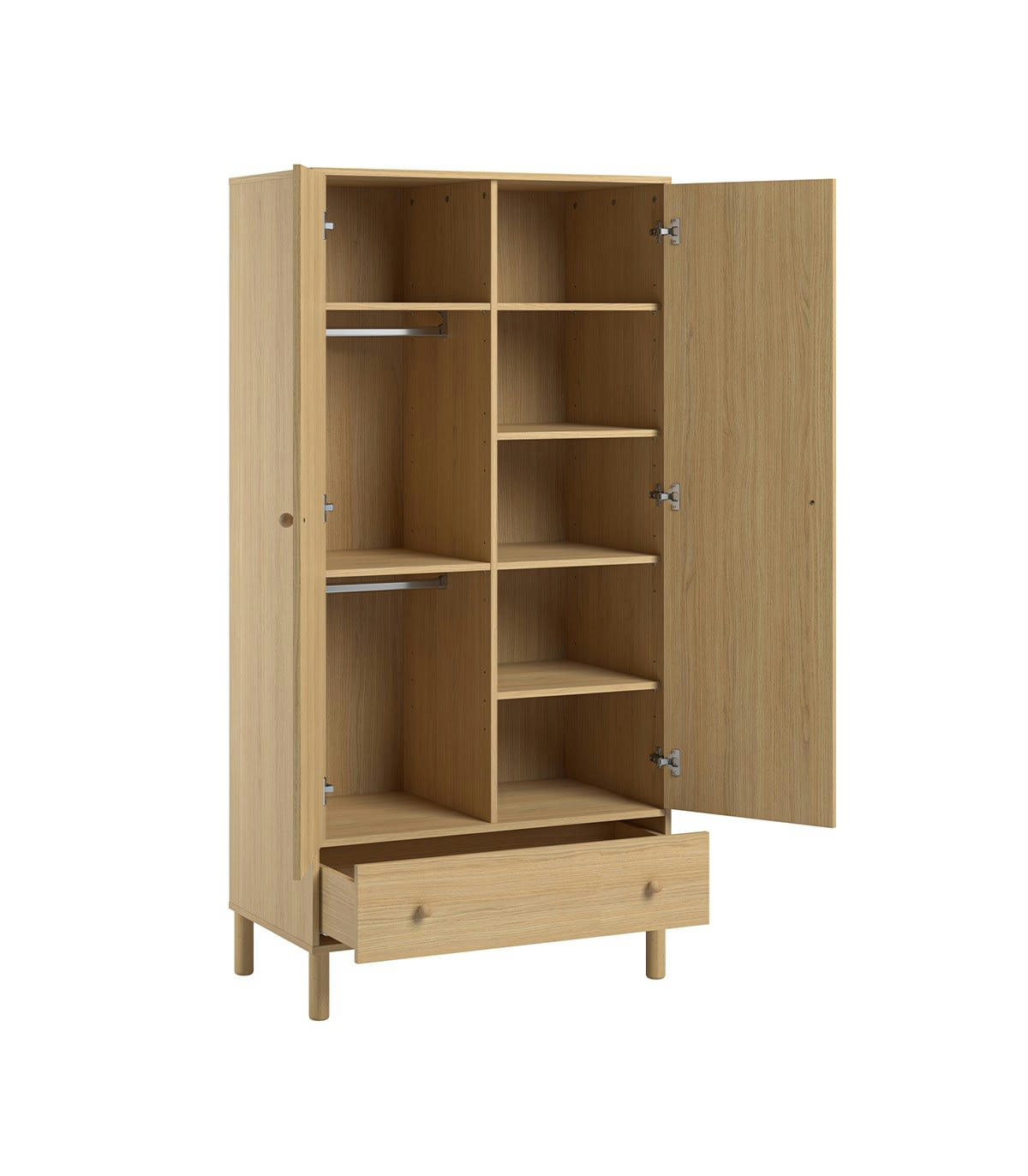 TELA - Armoire 2 portes et 1 tiroir - H185 cm