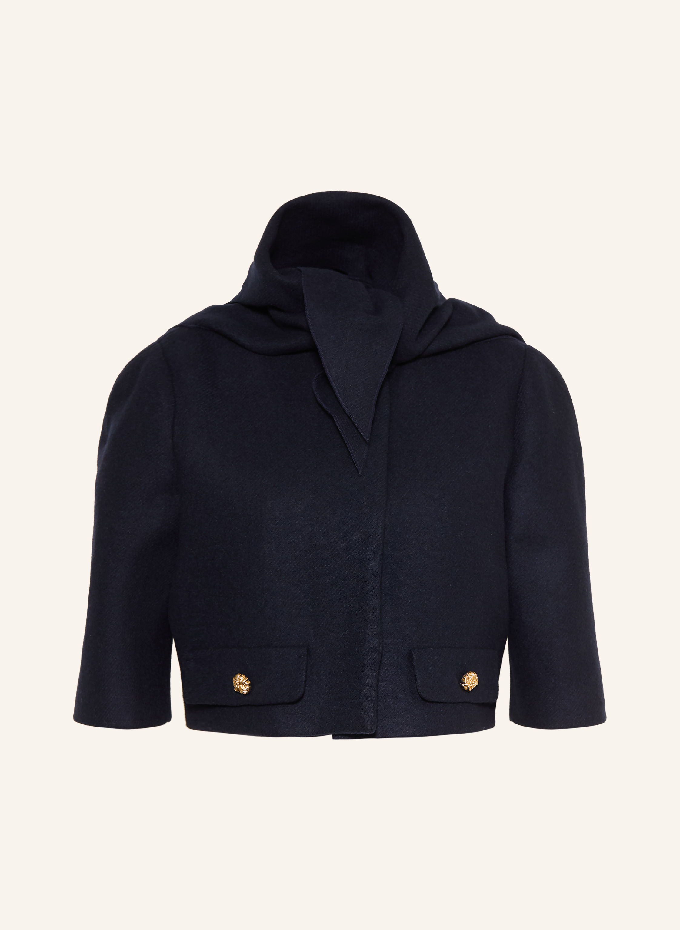 maje Jacke mit 3/4-Arm und abnehmbarem Schal