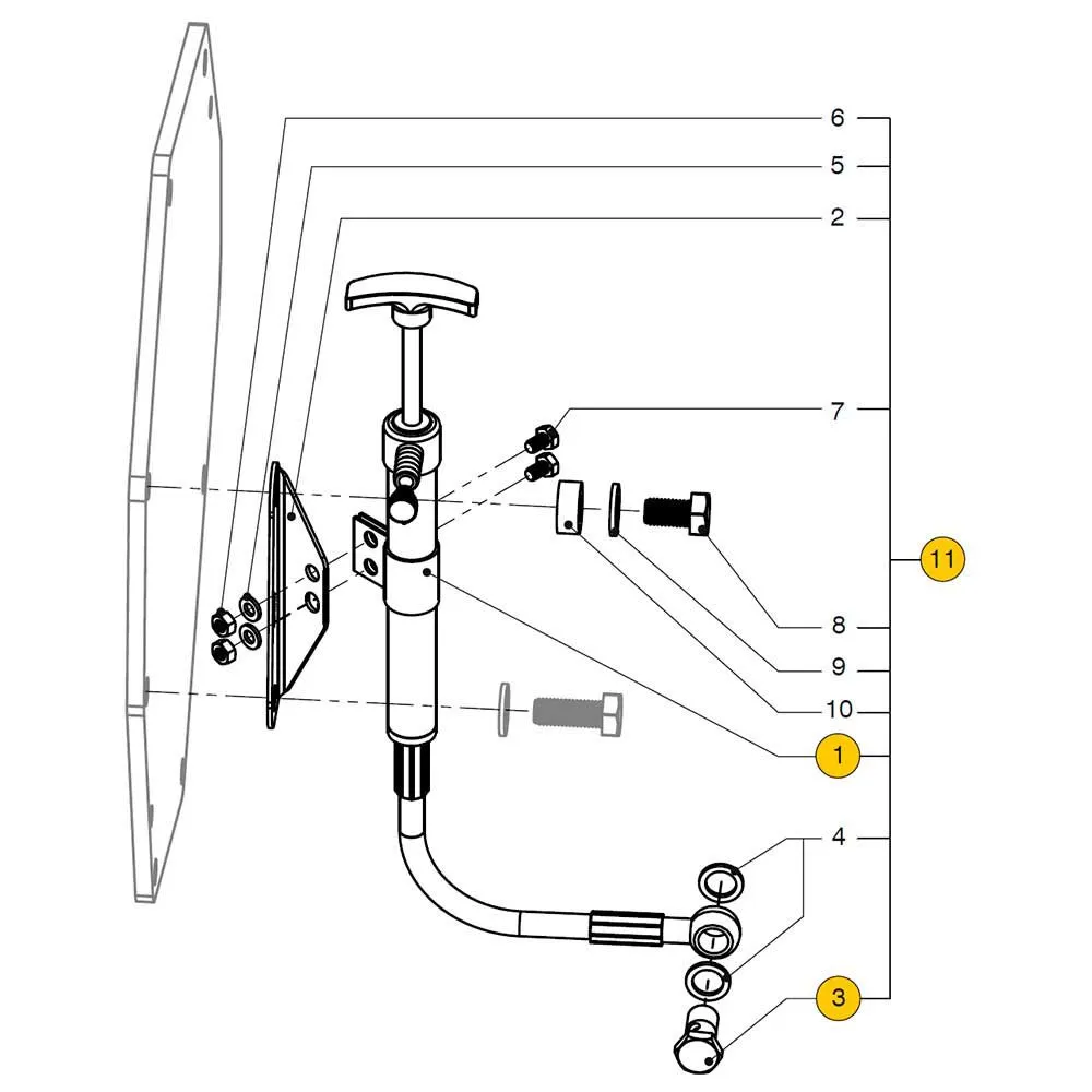 Vetus M4 Oil Drain Pump Hose Withc Banjo Eye