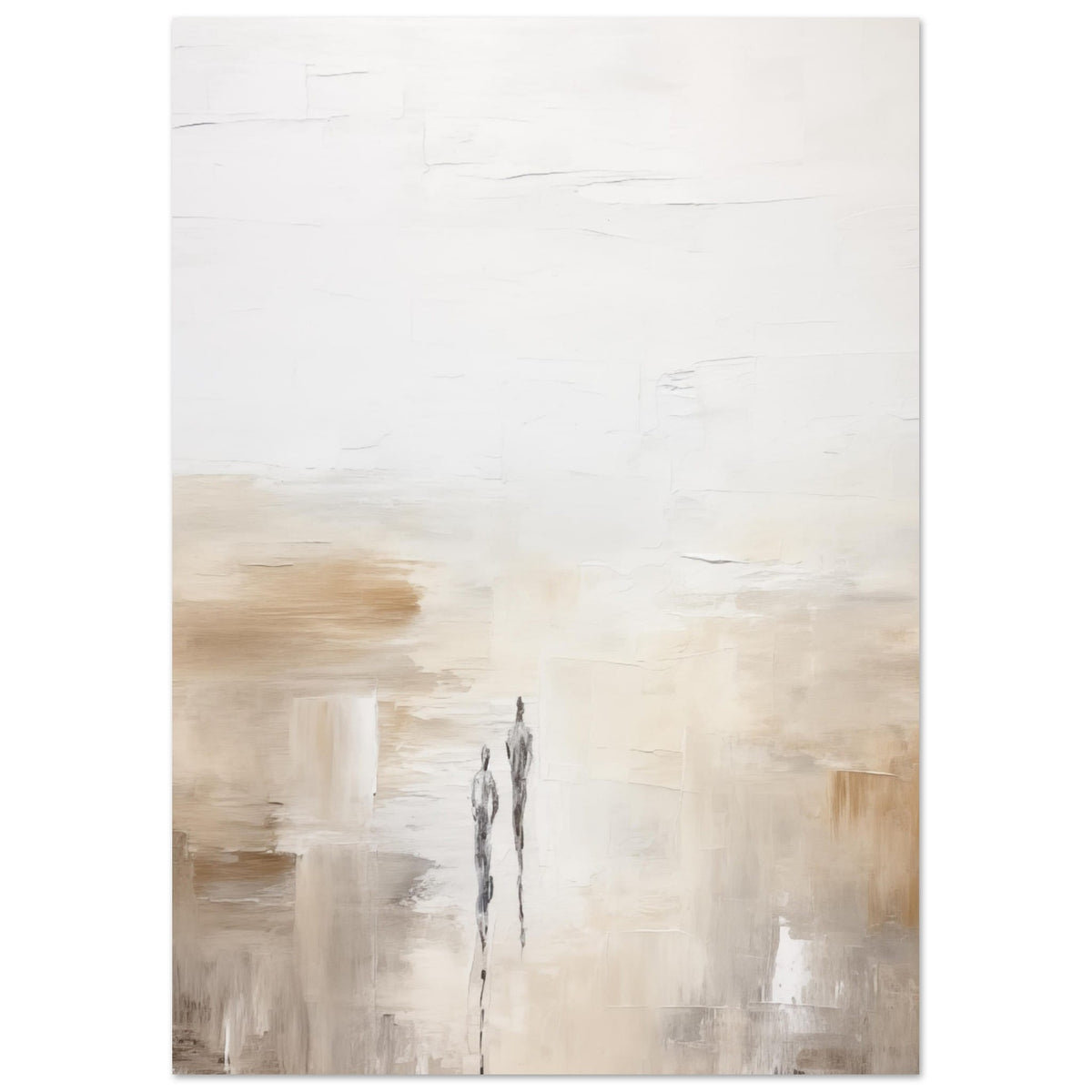 Artfulprints Poster Abstract - Silhouettes  - A4 21x29.7 cm - Taupe