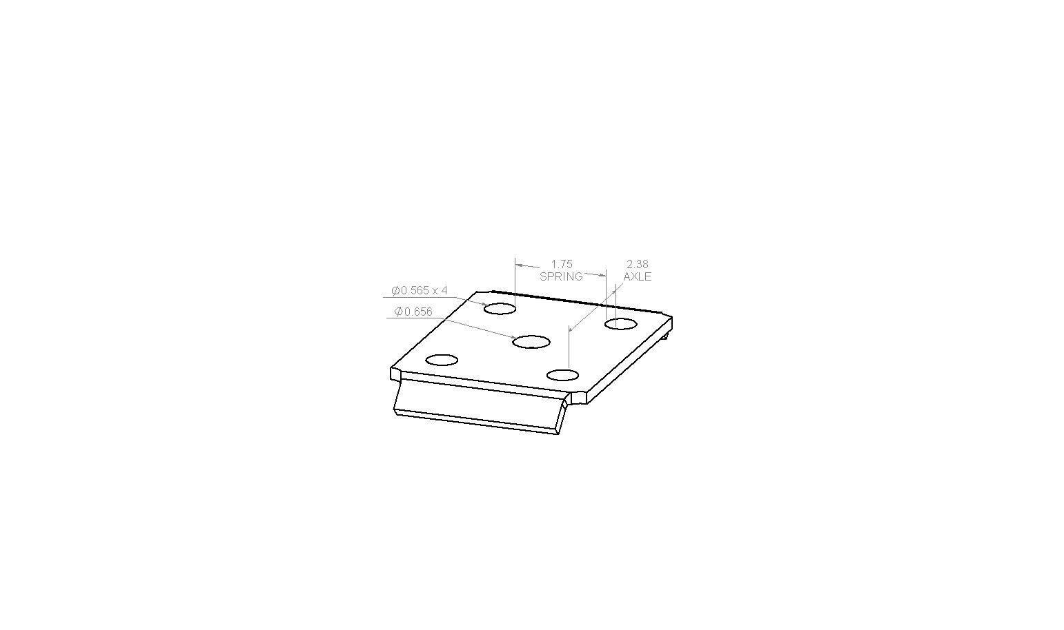 C.E. Smith Formed 5-Hole Tie Axel Plate