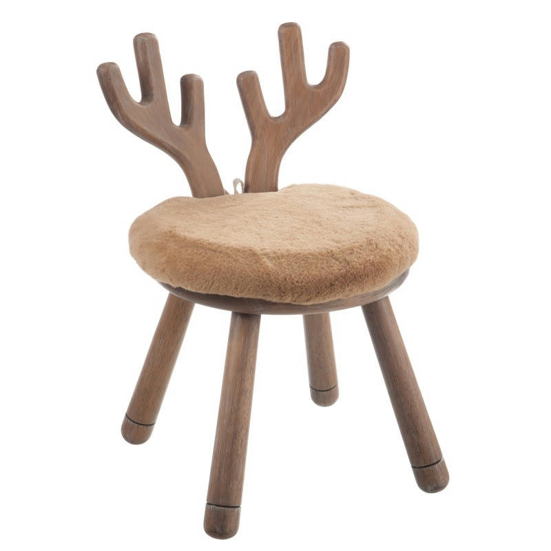 OREIL - Chaise cerf en bois naturel