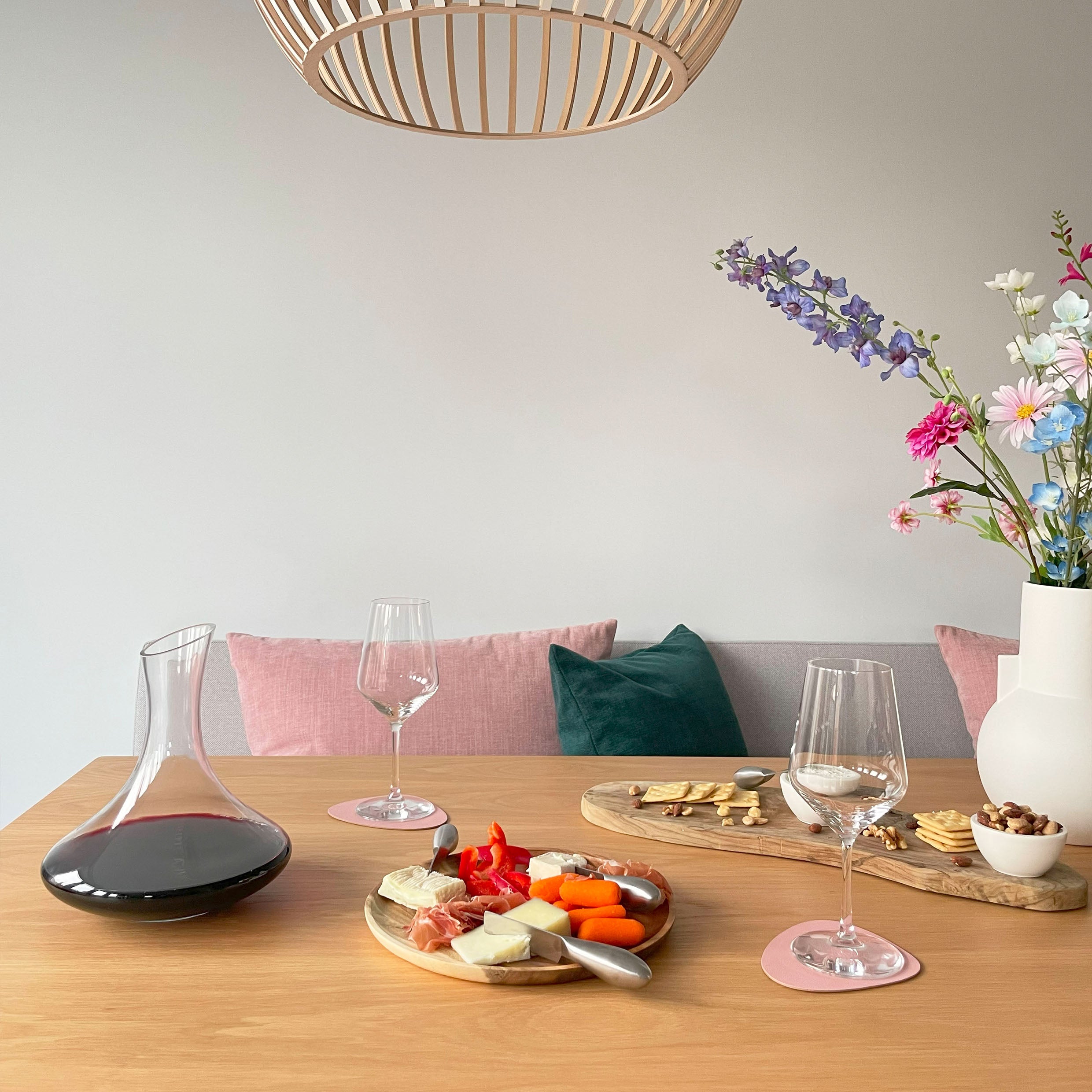 QUVIO Houten dienblad rond - Maat L