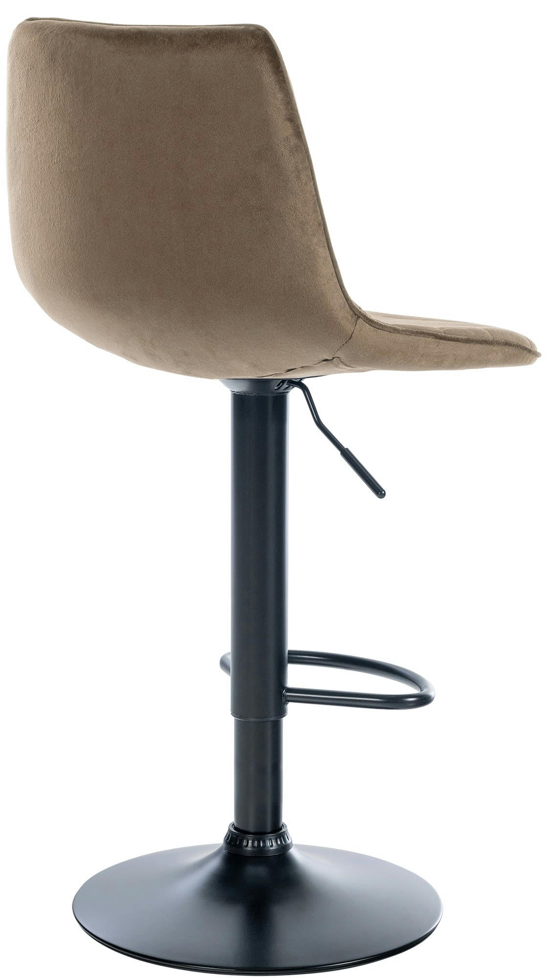 LEX - Tabouret de bar réglable pivotant en velours Marron
