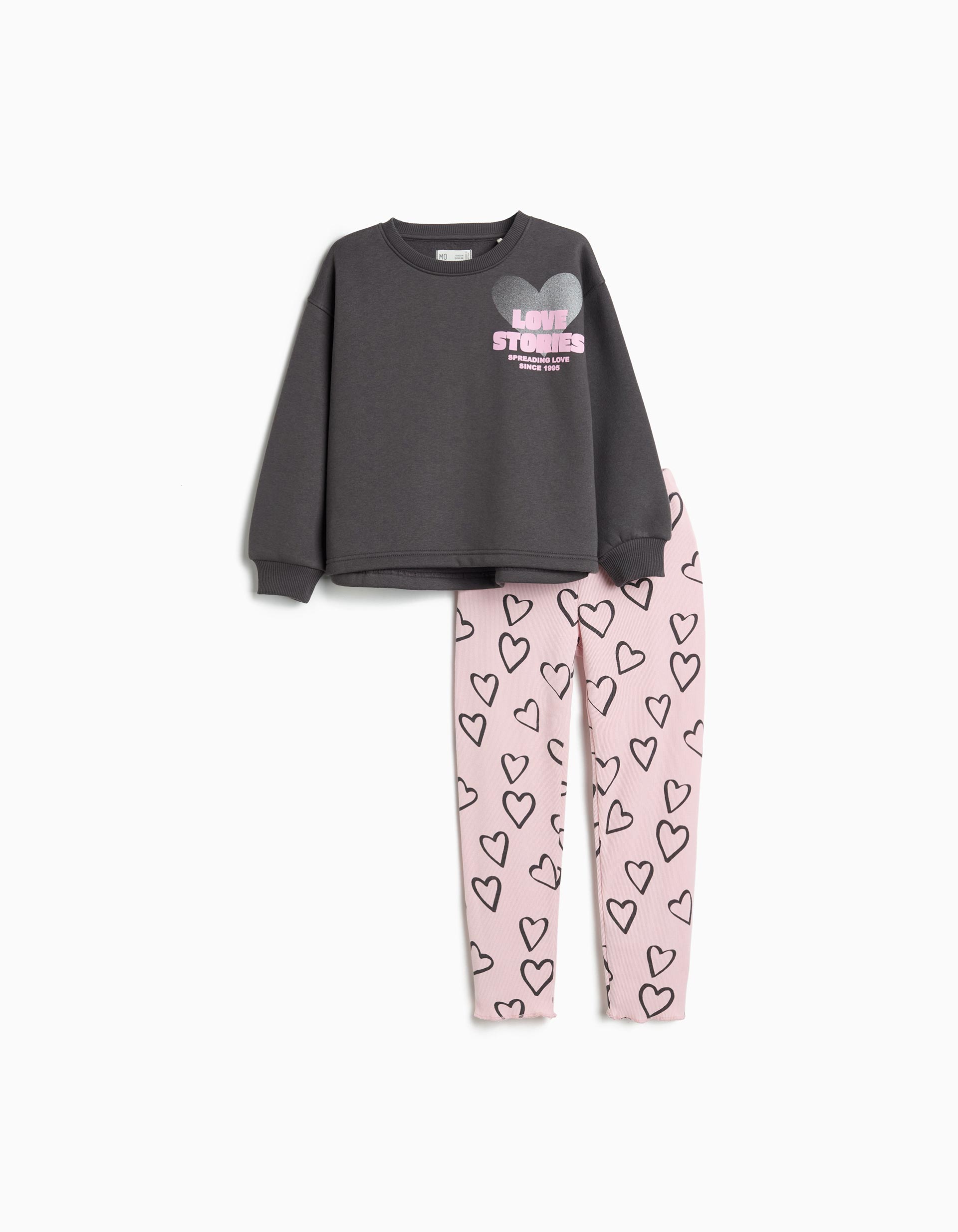 Conjunto de Jogging, Menina, Cinzento Escuro