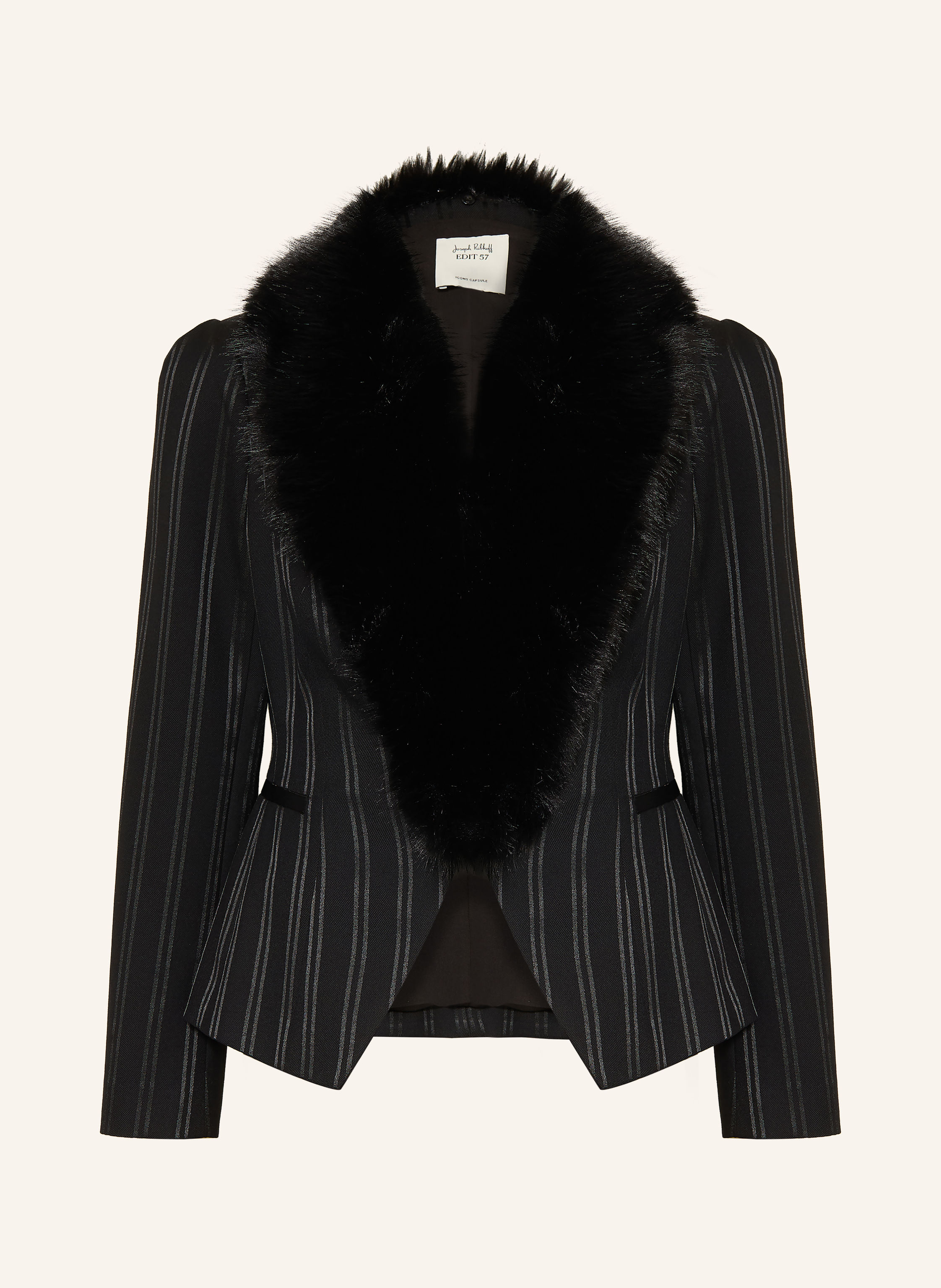 Joseph Ribkoff Blazer mit abnehmbarem Kunstfell-Kragen