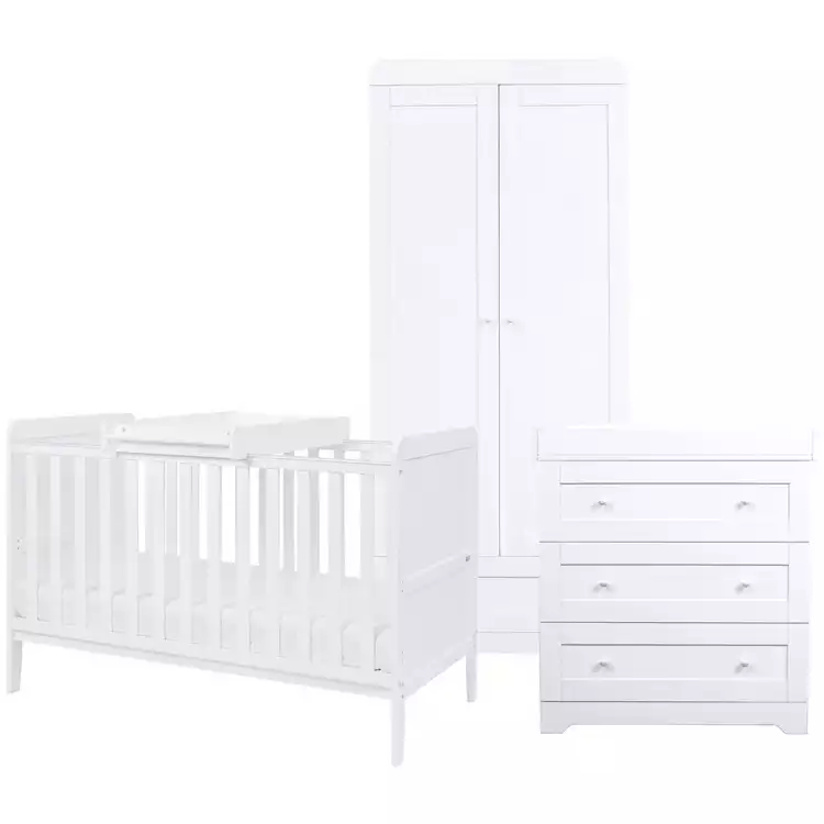 Tutti Bambini Rio Cot Bed Nursery Furniture Set - White
