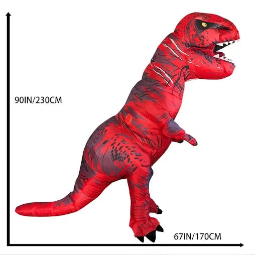 NNETM T-Rex Costume Red Dinosaur Suit