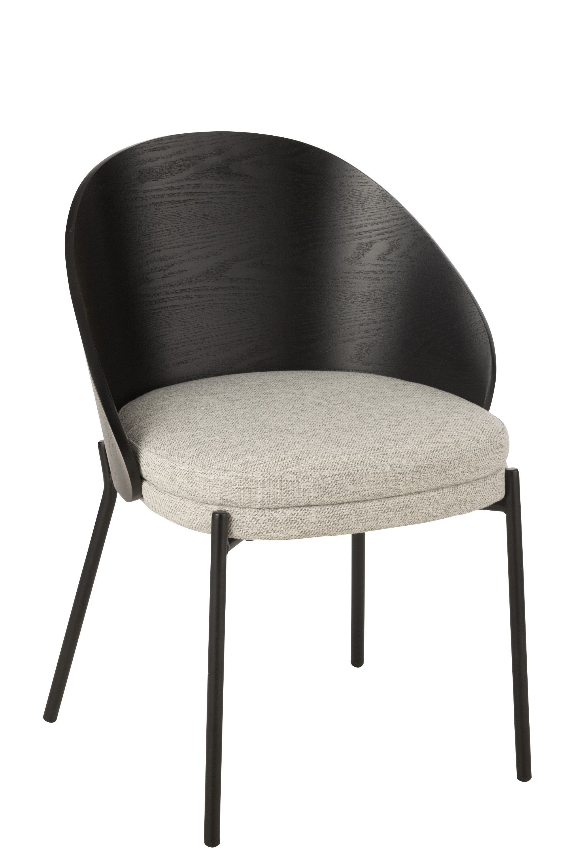 J-Line stoel Lone - multiplex/metaal - zwart/grijs