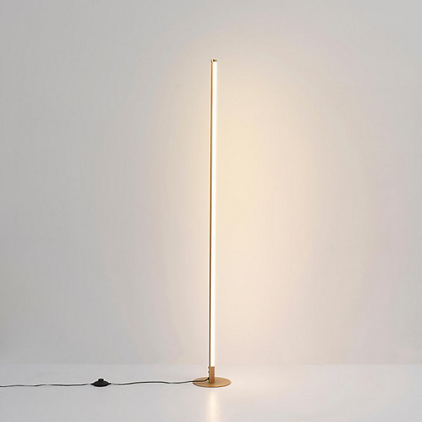 Lampadaire doré design LED minimaliste variateur intégré 150 cm - Sloane