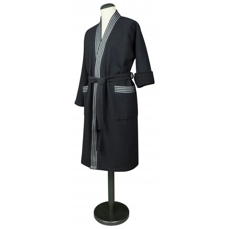 PHENIX - PHENIX - Peignoir en coton gris L-XL