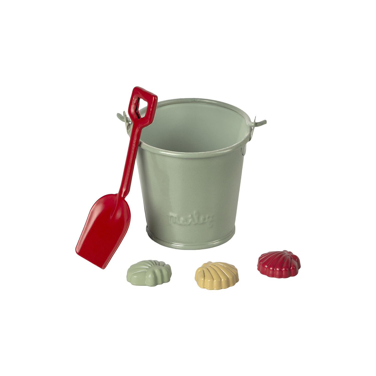 Strands&aelig;t - skovl, spand og skaller