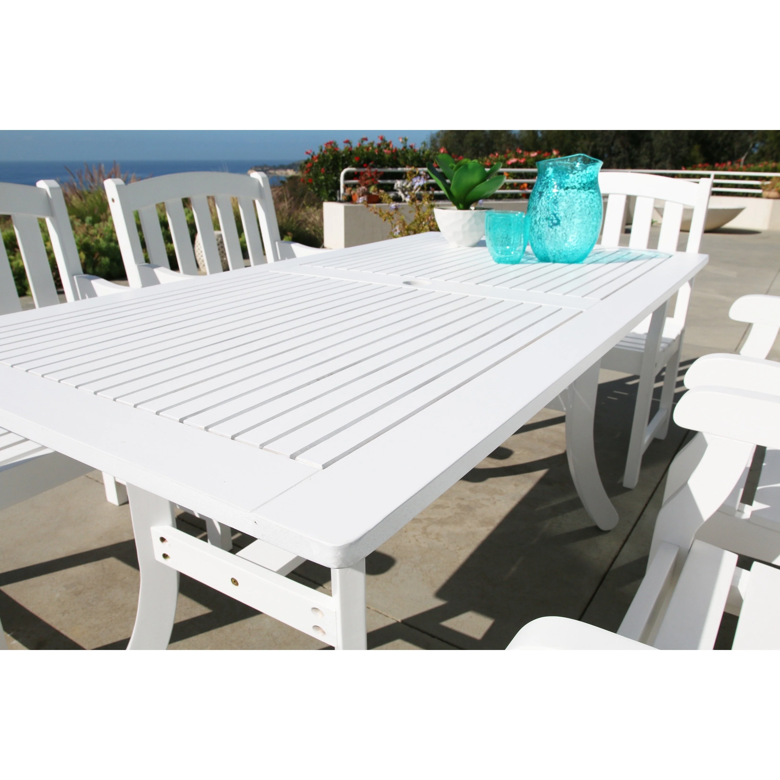 Bradley Outdoor Wood Rectangular Dining Table