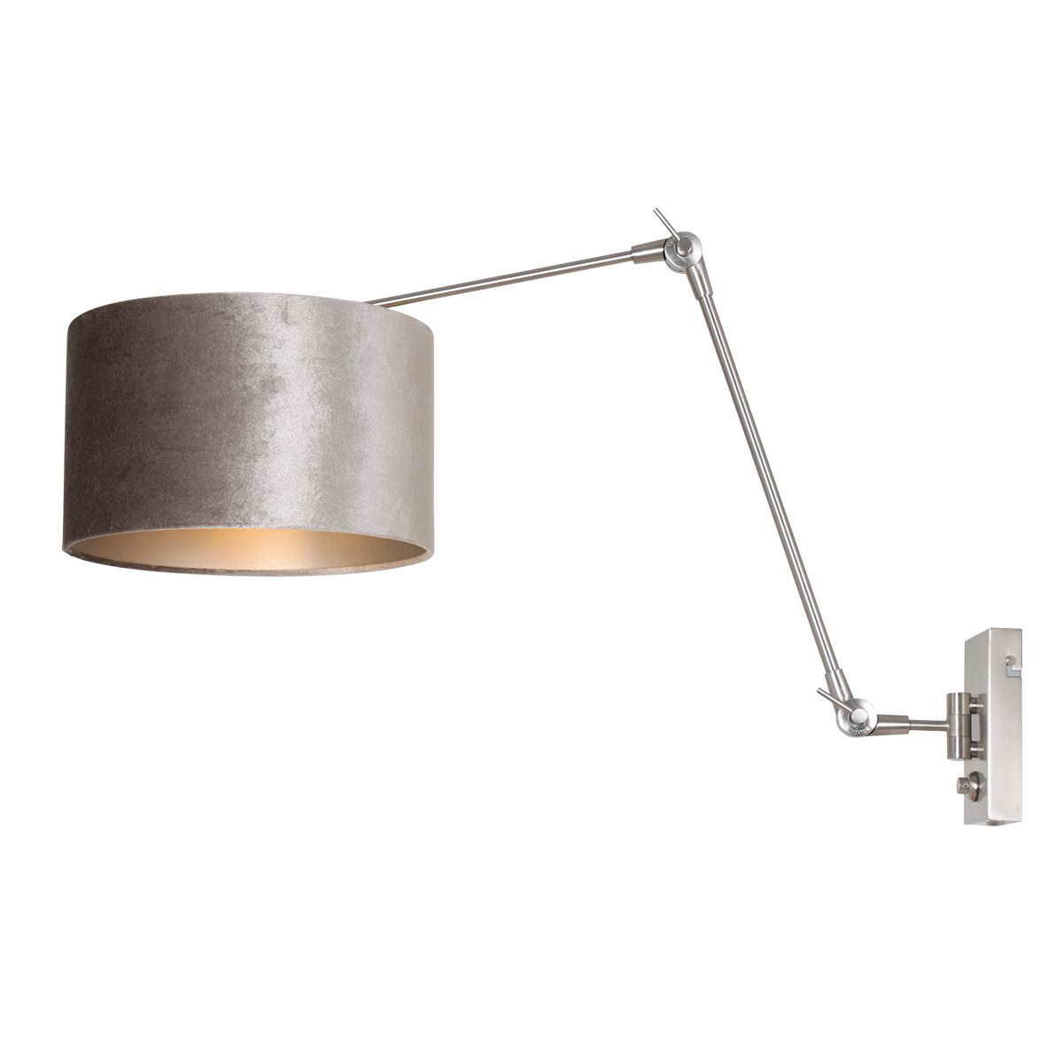 Steinhauer wandlamp prestige - 1 lichts - 90x 50 cm - mat chroom zilver