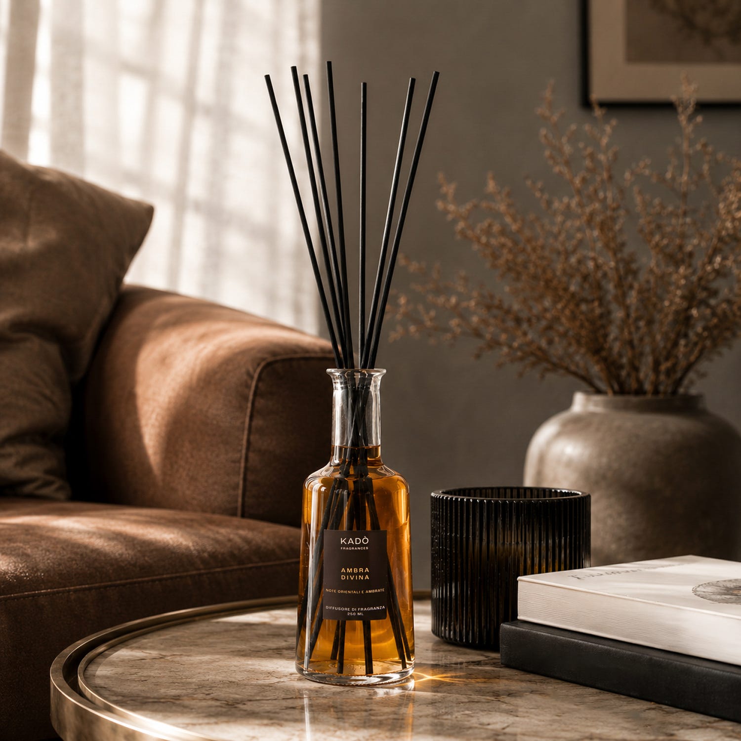 Diffusore ambiente con bastoncini 250 ml Ambra divina