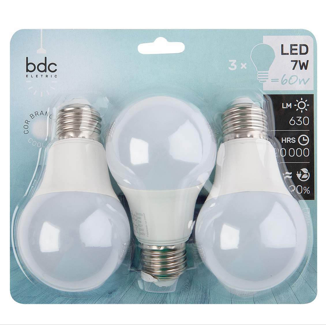 Pack de 3 lâmpadas led