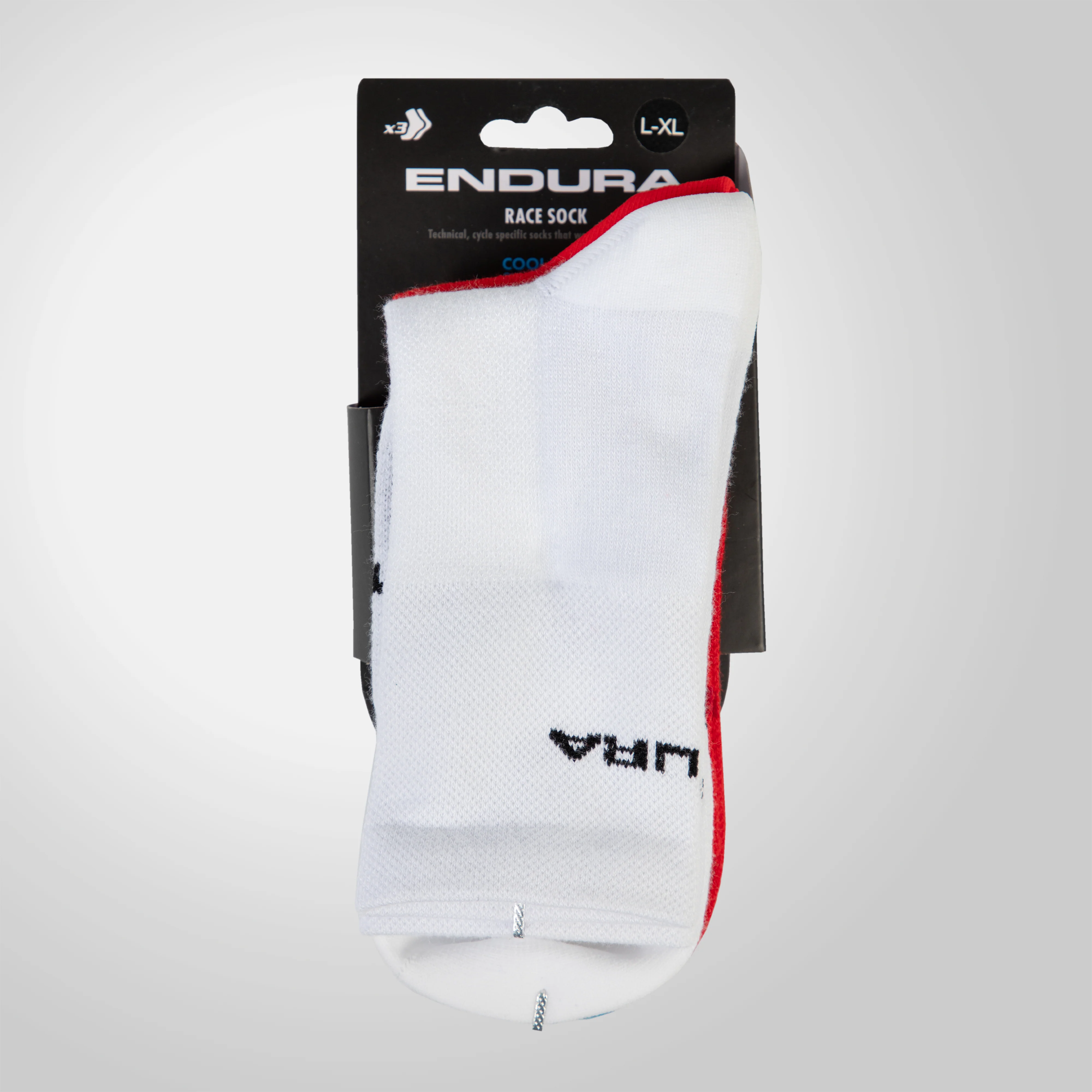 Coolmax® Race 3-Pack Socks - White