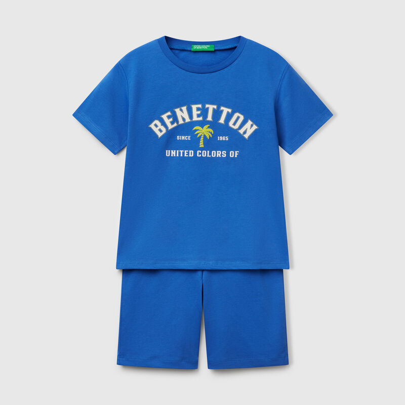 Pyjamas in 100% cotton with logo