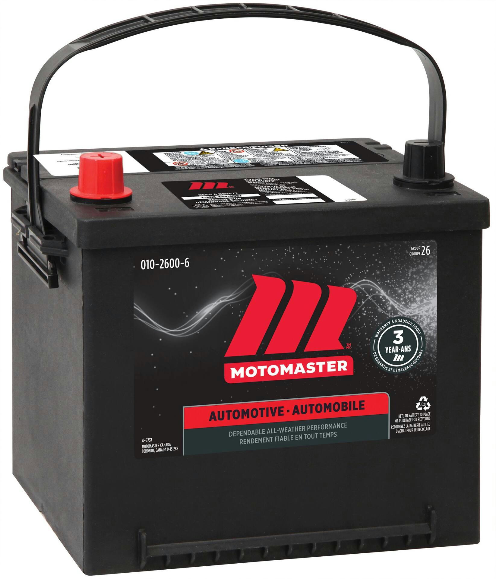 MOTOMASTER Group Size 26 Battery, 540 CCA