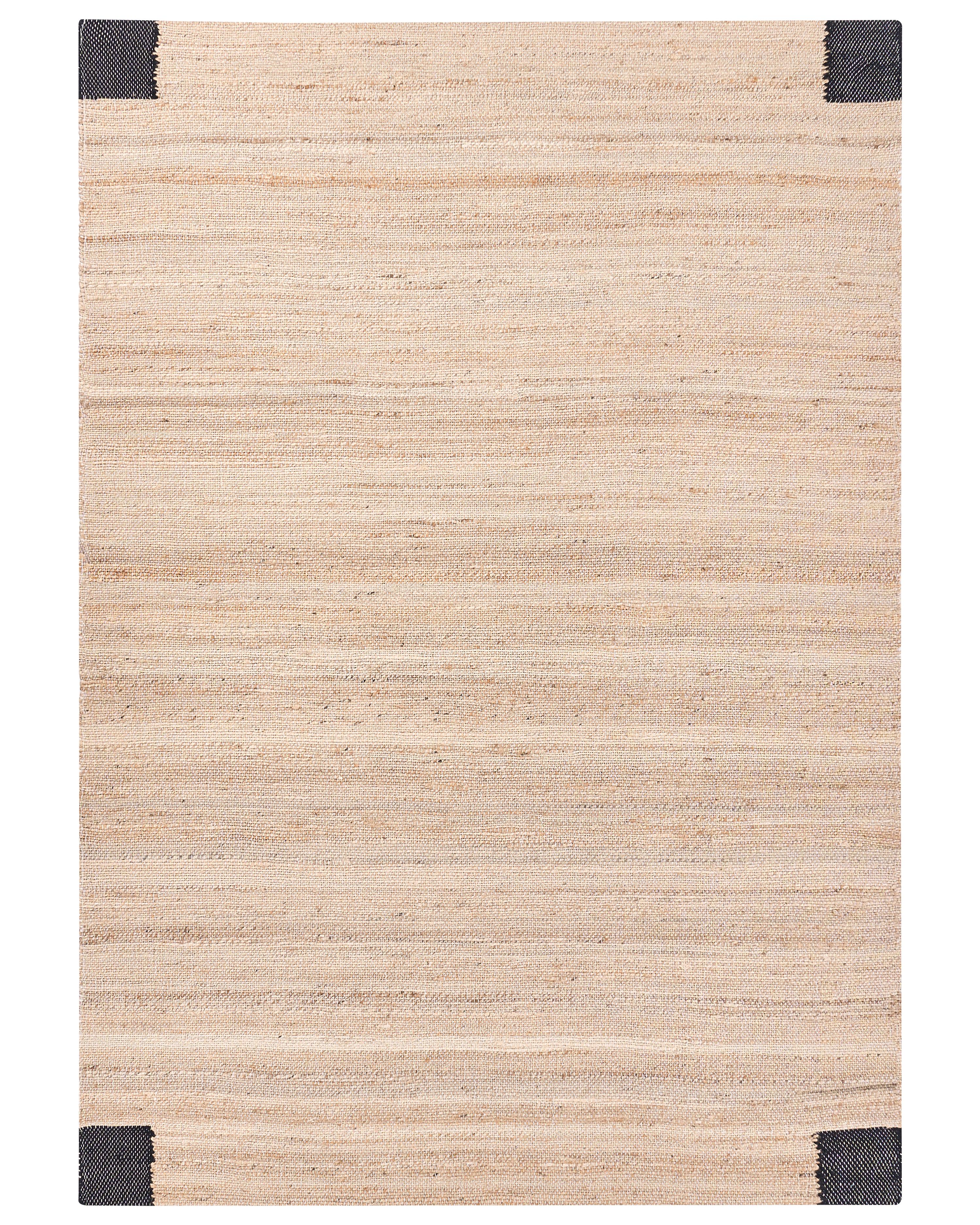 Rug AMRAVATI Black/ Beige 160 x 230 cm Jute