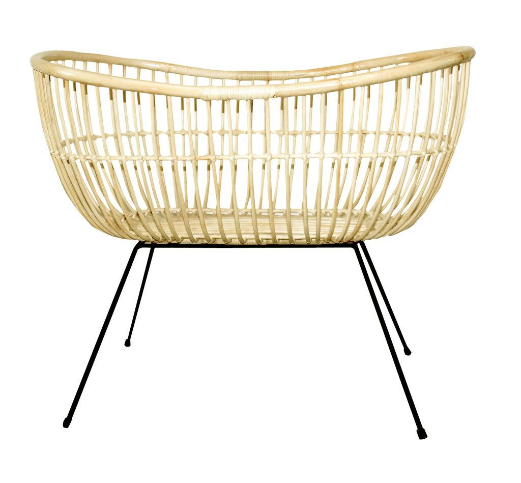 Java - Berceau rotin pieds métal