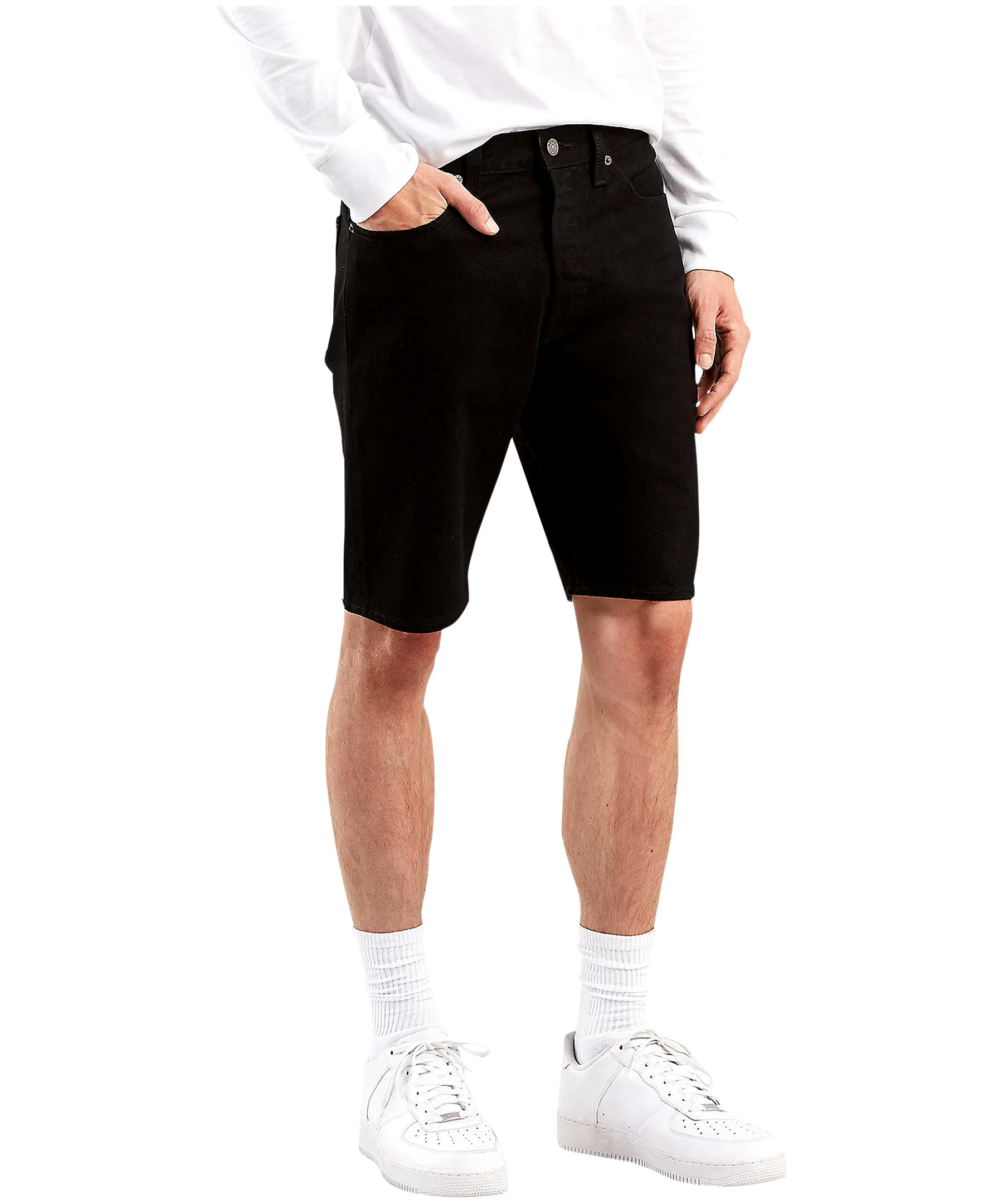 Levi's Men's 501 Black Hemmed Shorts