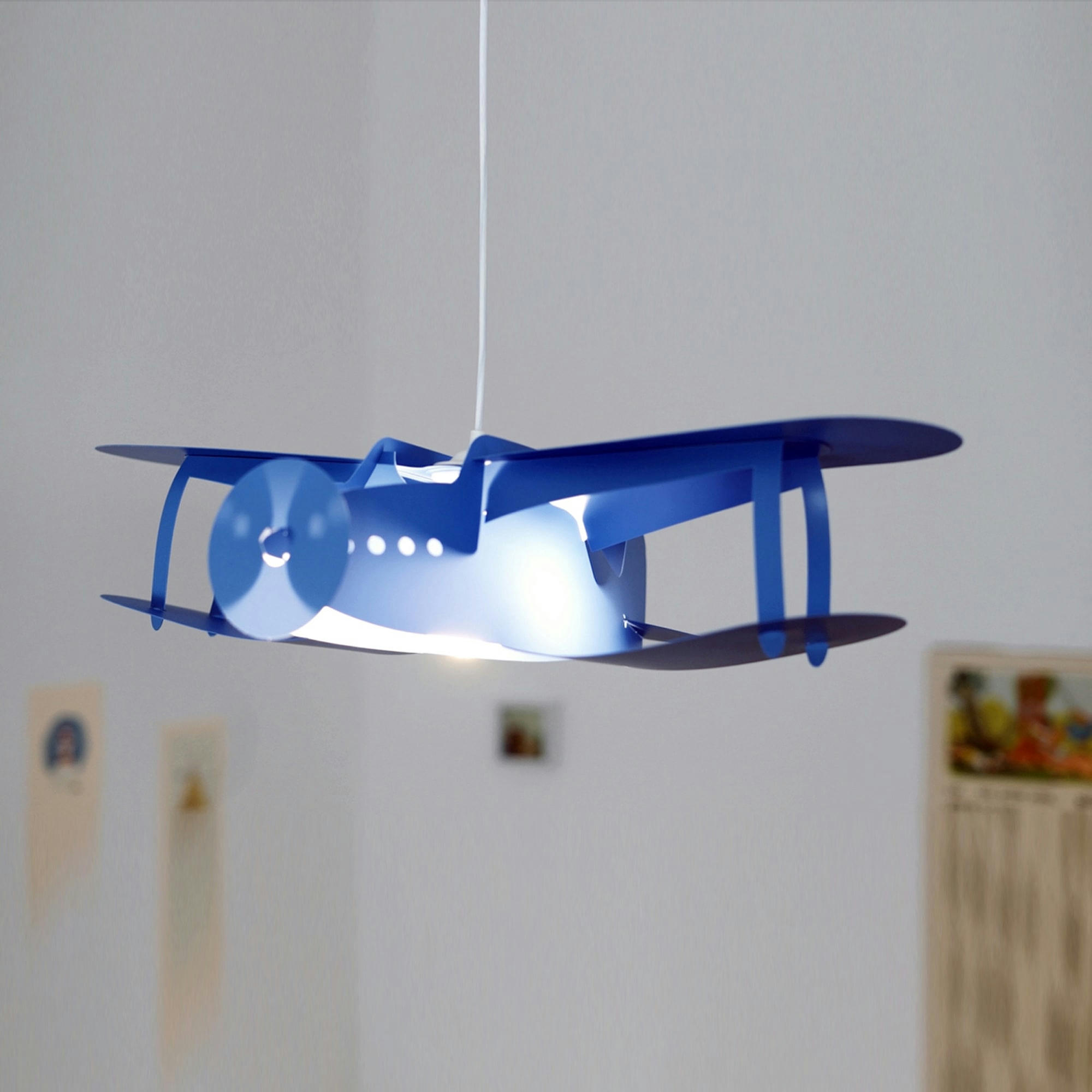 - Suspension enfants Avion Bleu 50cm
