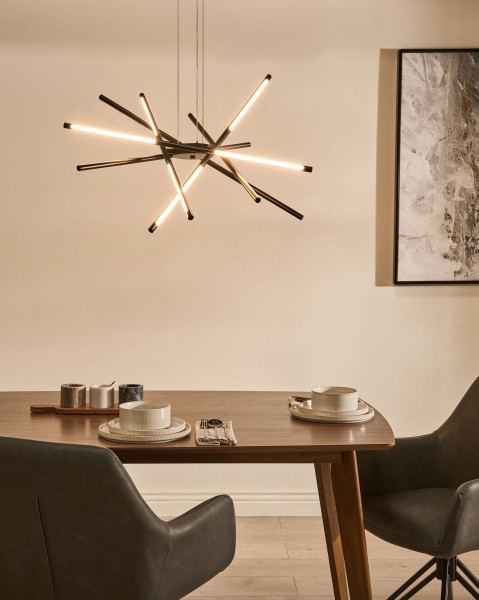 Lampa wisząca LED nowoczesna geometryczna czarna