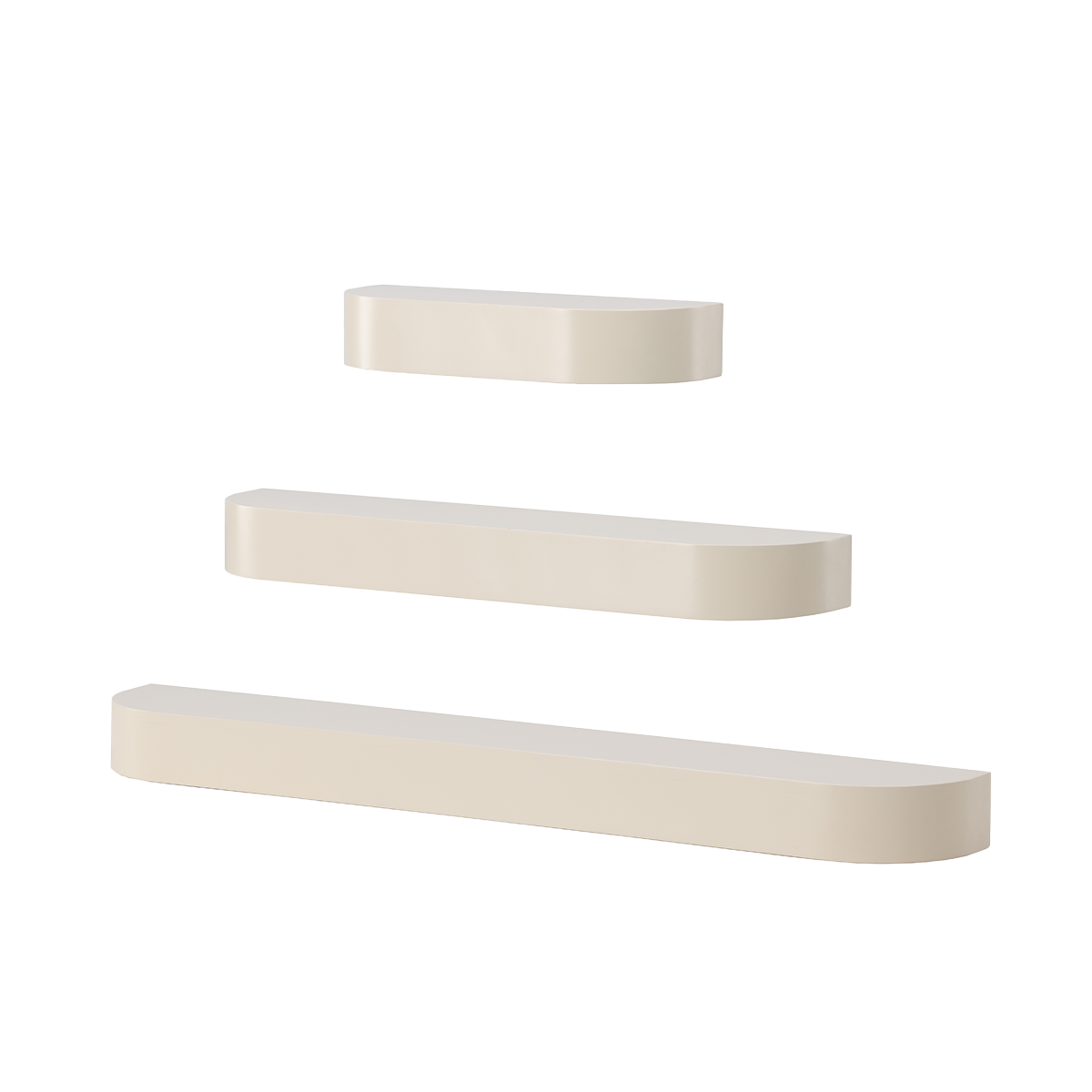 Nest living Sandy Zwevende Wandplanken Beige - Set Van 3