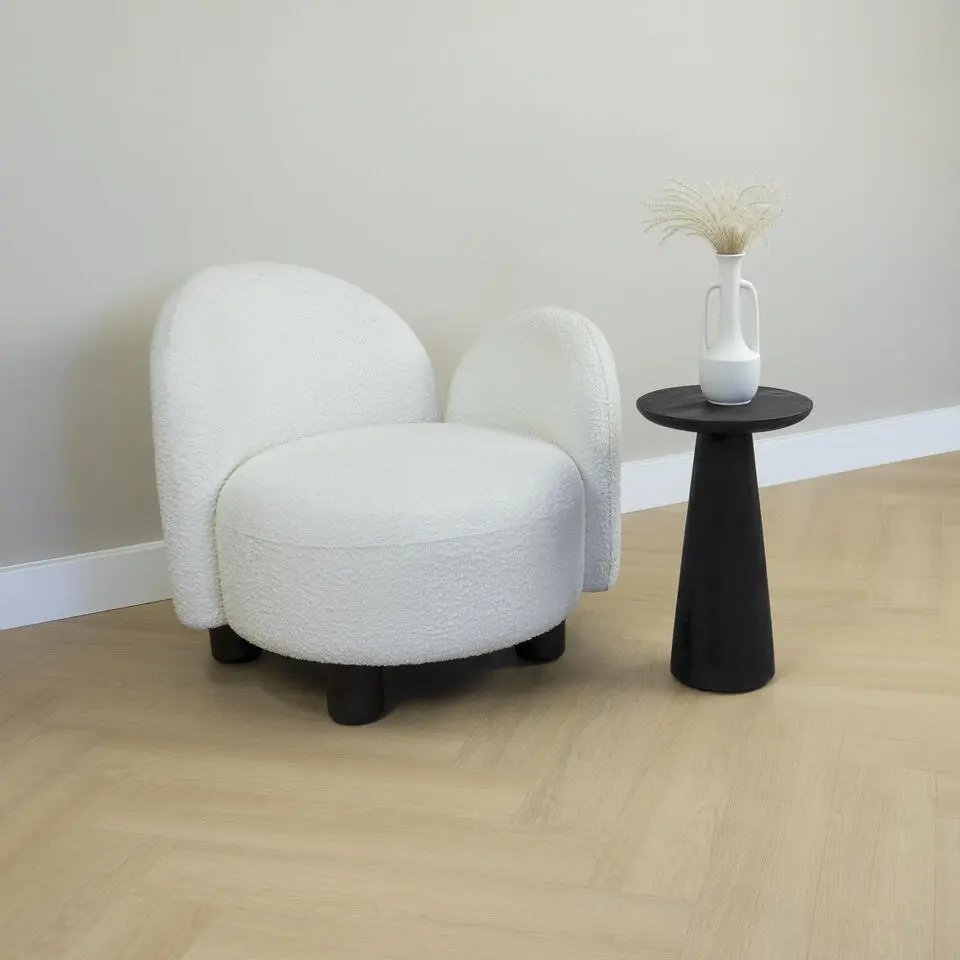 Lewis & Loft Bijzettafel Laci - FSC? - ?30 cm - Gezandstraald zwart