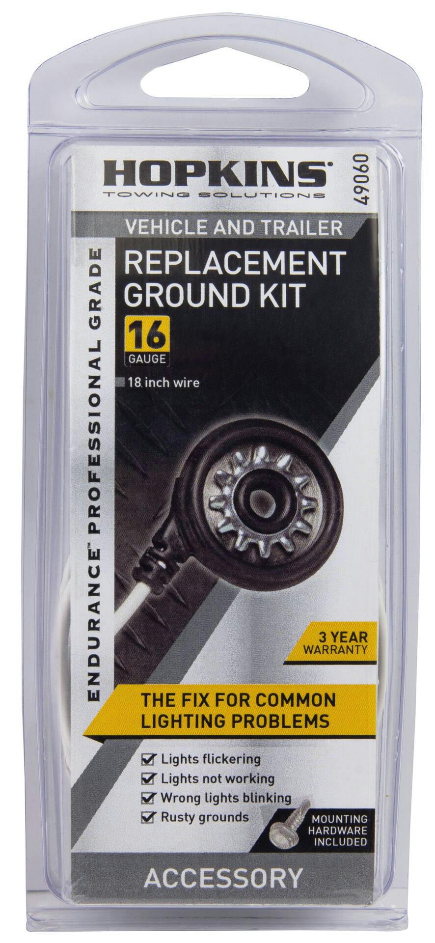 Hopkins 49060 Endurance™ Trailer Replacement Ground Kit with 16 Gauge Wire