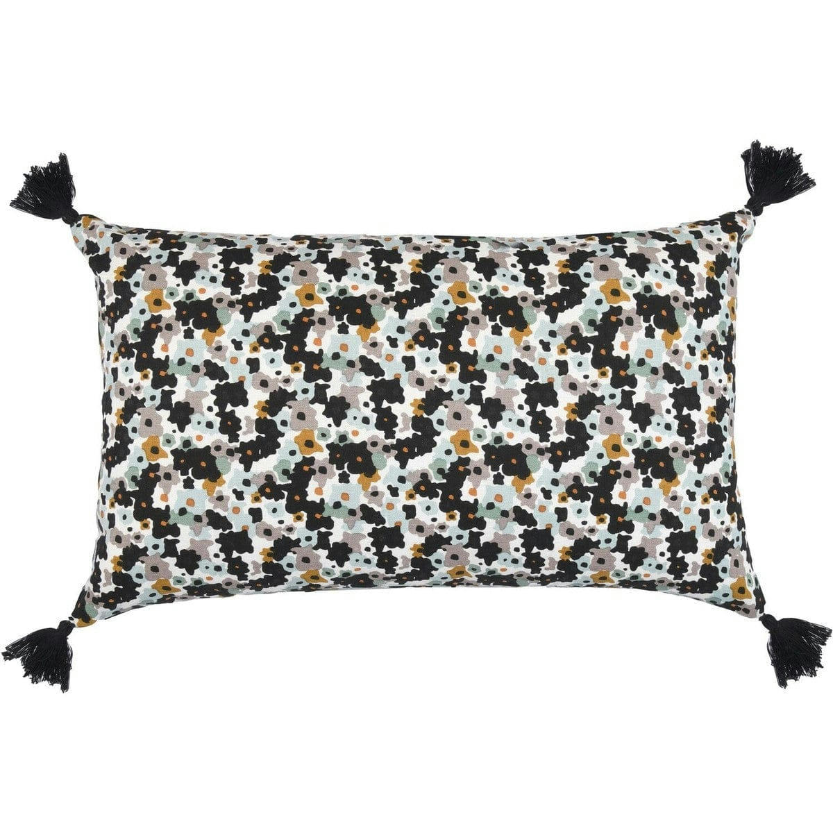 LIBERTY - Housse de coussin coton  50x30 noir