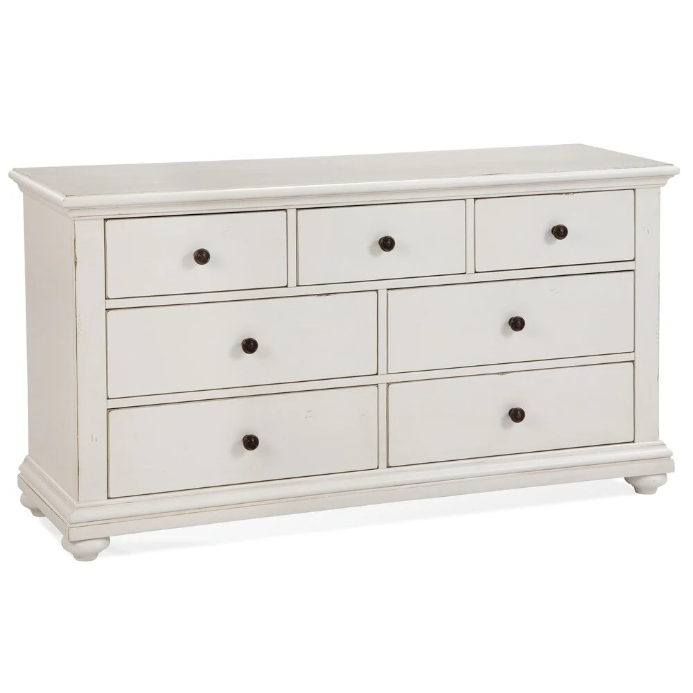 Greyson Living Huntington Antique White 7-drawer Dresser and Mirror