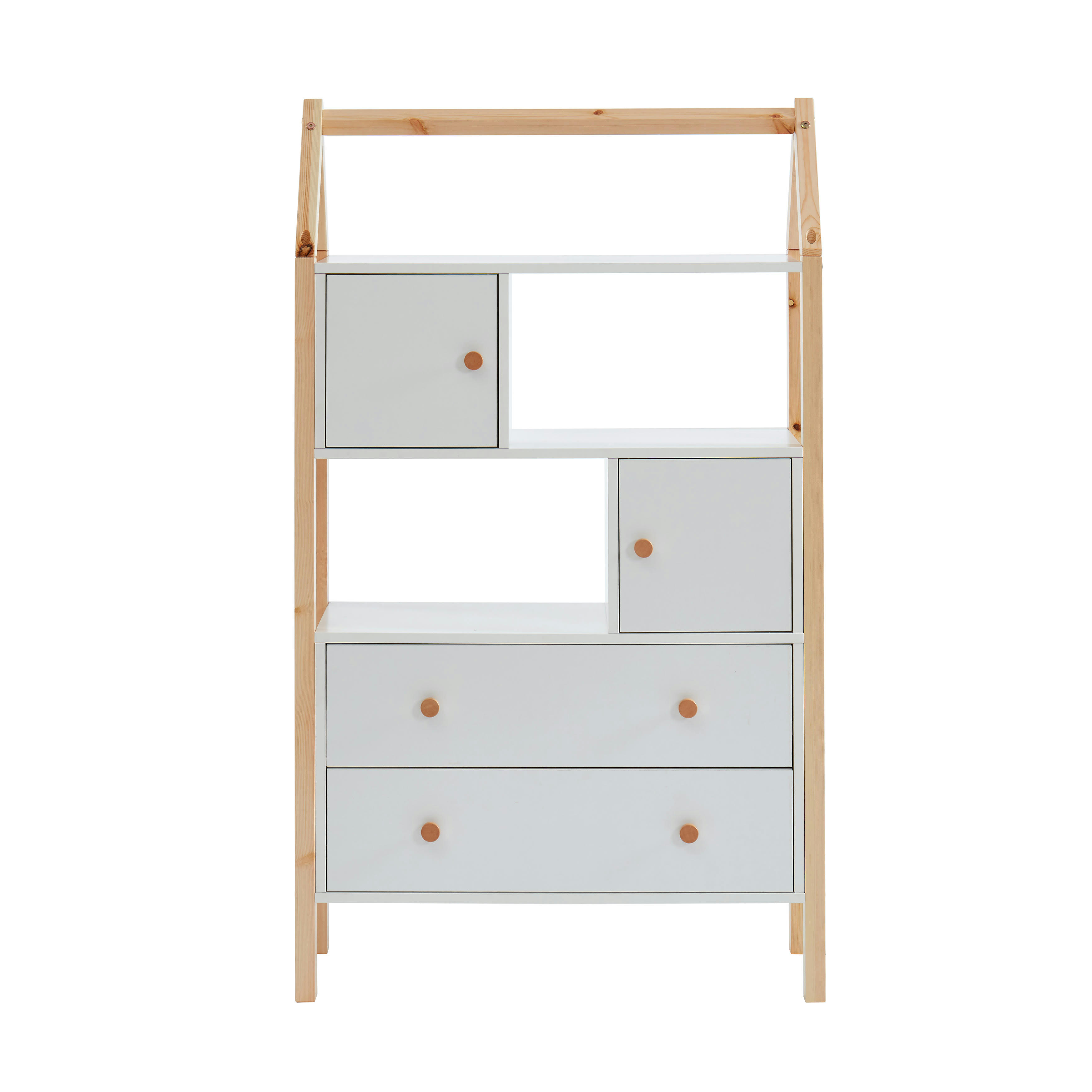 TINY - Commode   blanc  2 portes et 2 tiroirs 80cm