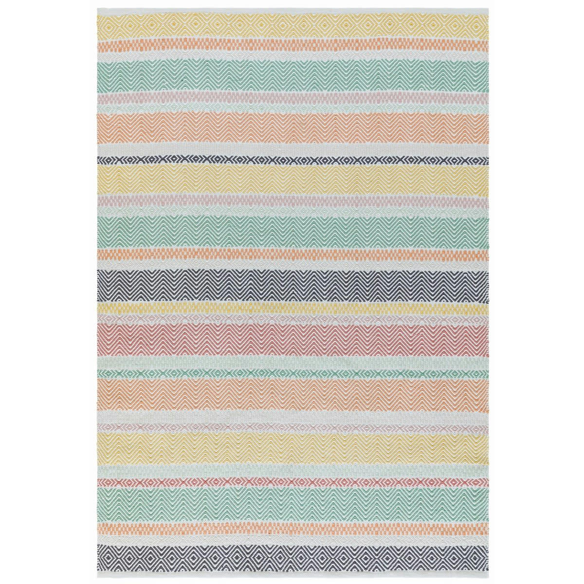 SUMMER - Tapis tissé plat en Polyester recyclé Multicolore 200x290 cm