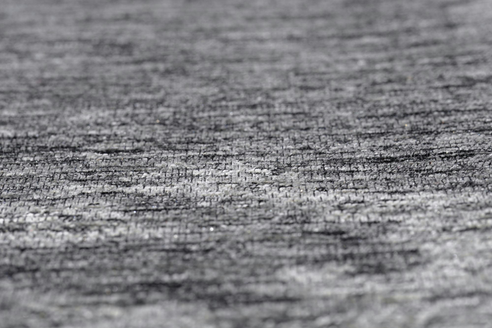 HERITAGE - Tapis moderne brillant tissé machine anthracite 68x140 cm