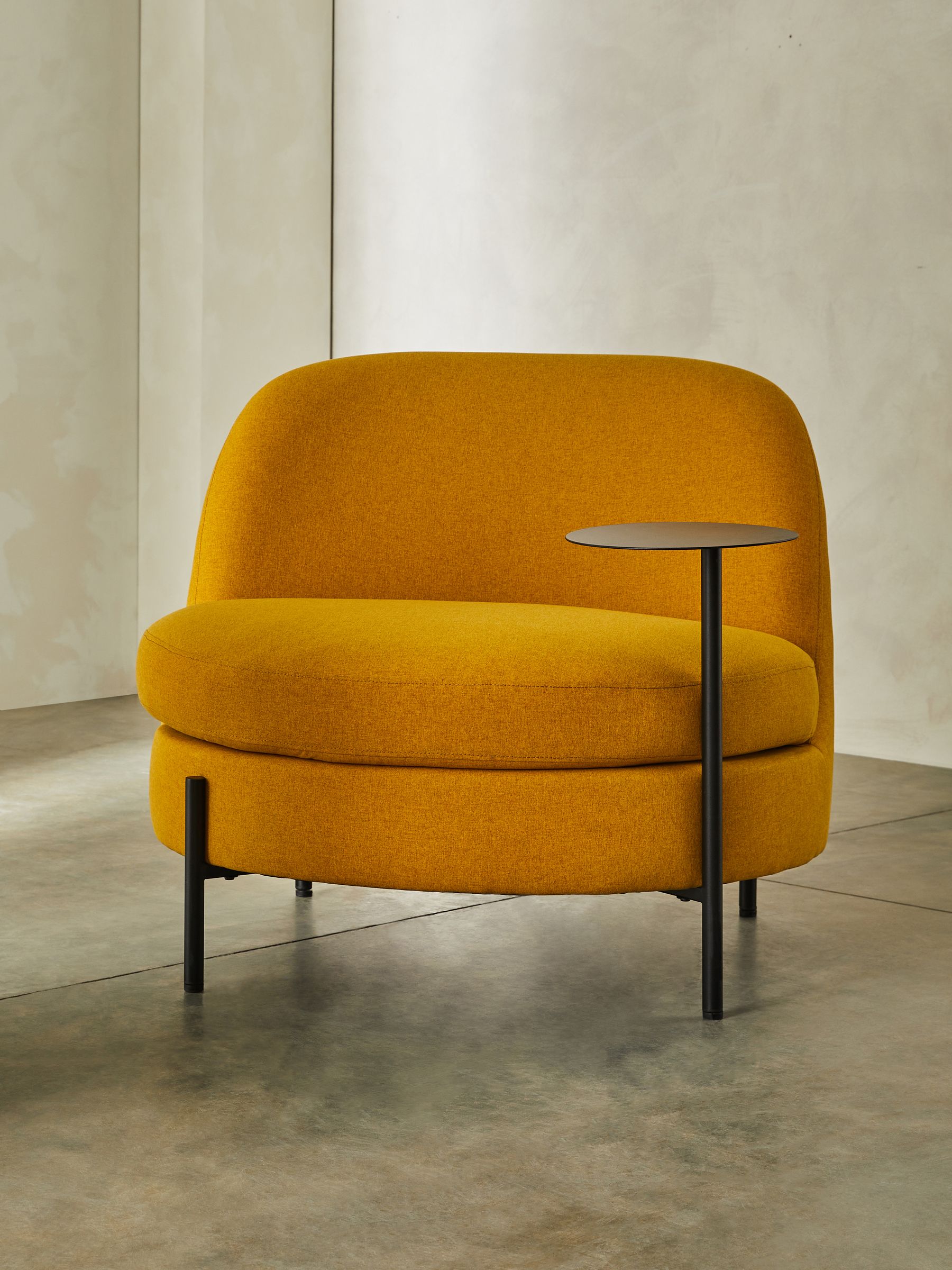 Mazie Accent Chair in Mustard Yellow