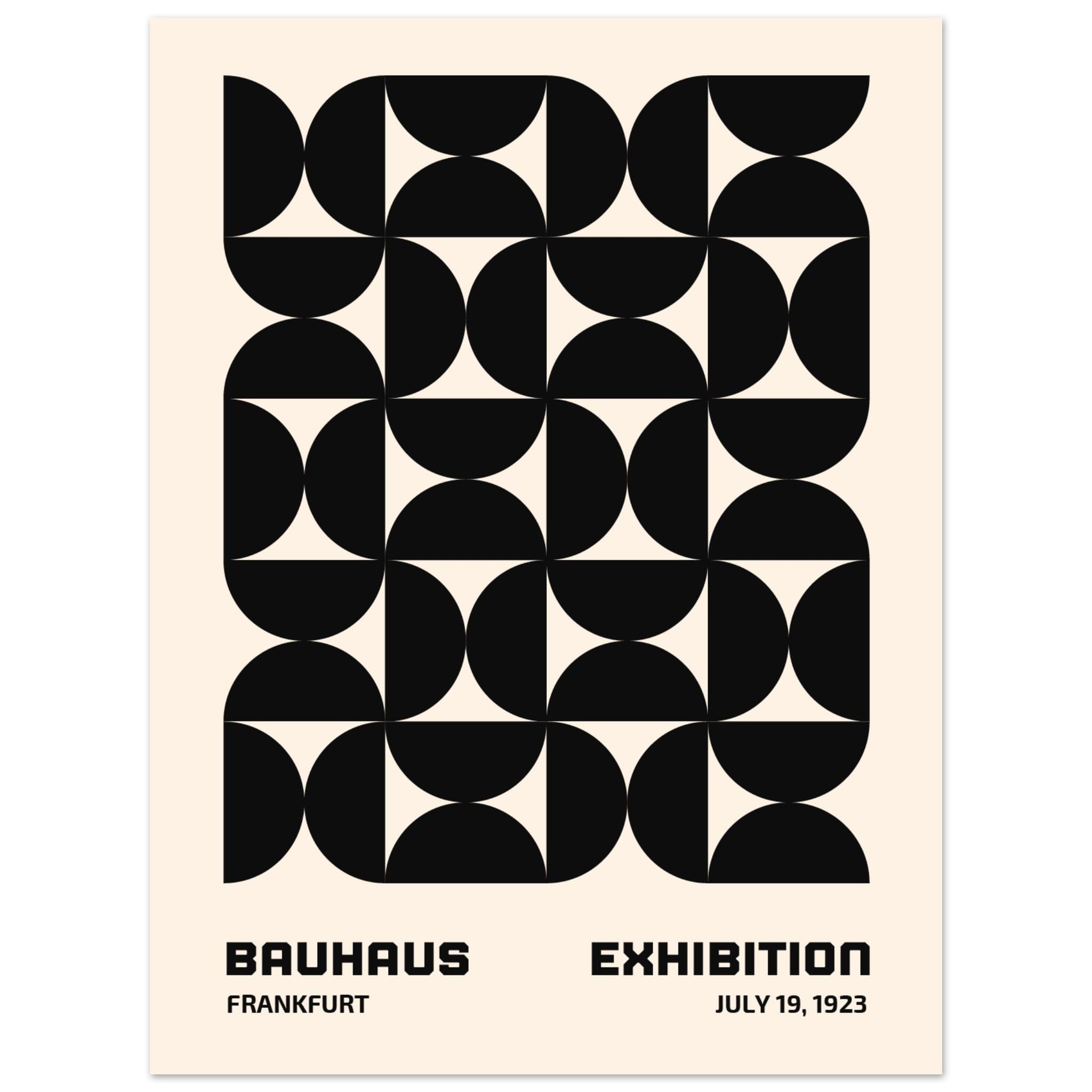 Artfulprints Poster Bauhaus - 19 juli 1923 zwart  - 30x40 cm - Zwart / Wit