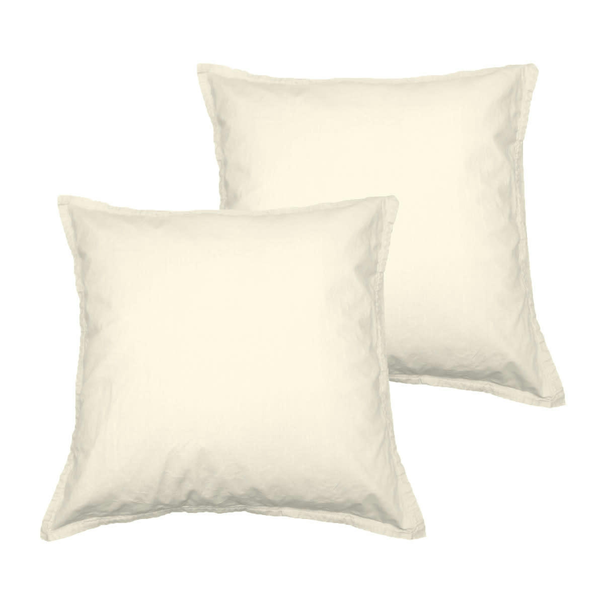 STUDIO - Lot de 2 taies d'oreiller en coton  ecru 65x65 cm