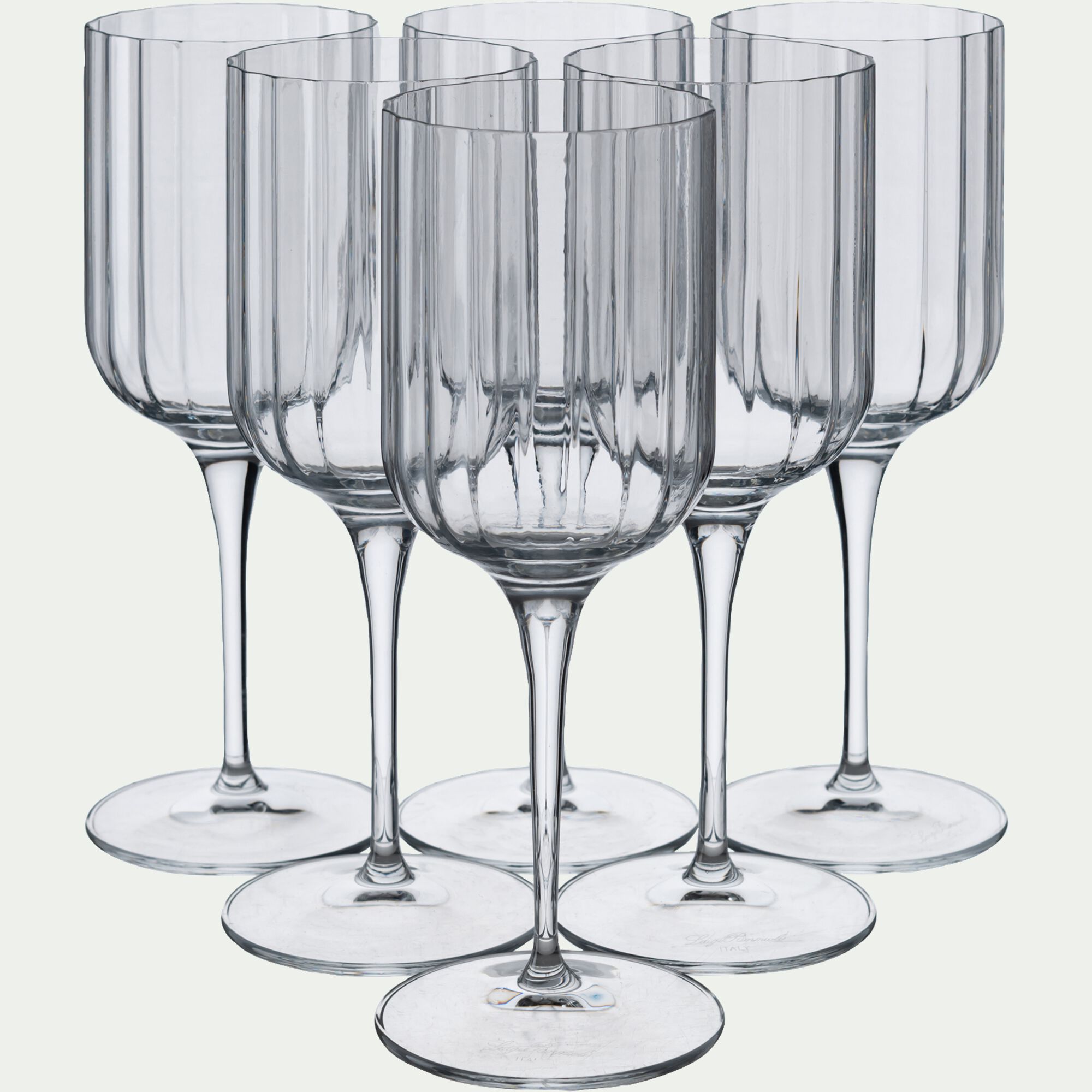 BACH - Coffret de 4 verres à pied en cristallin 40cl - transparent