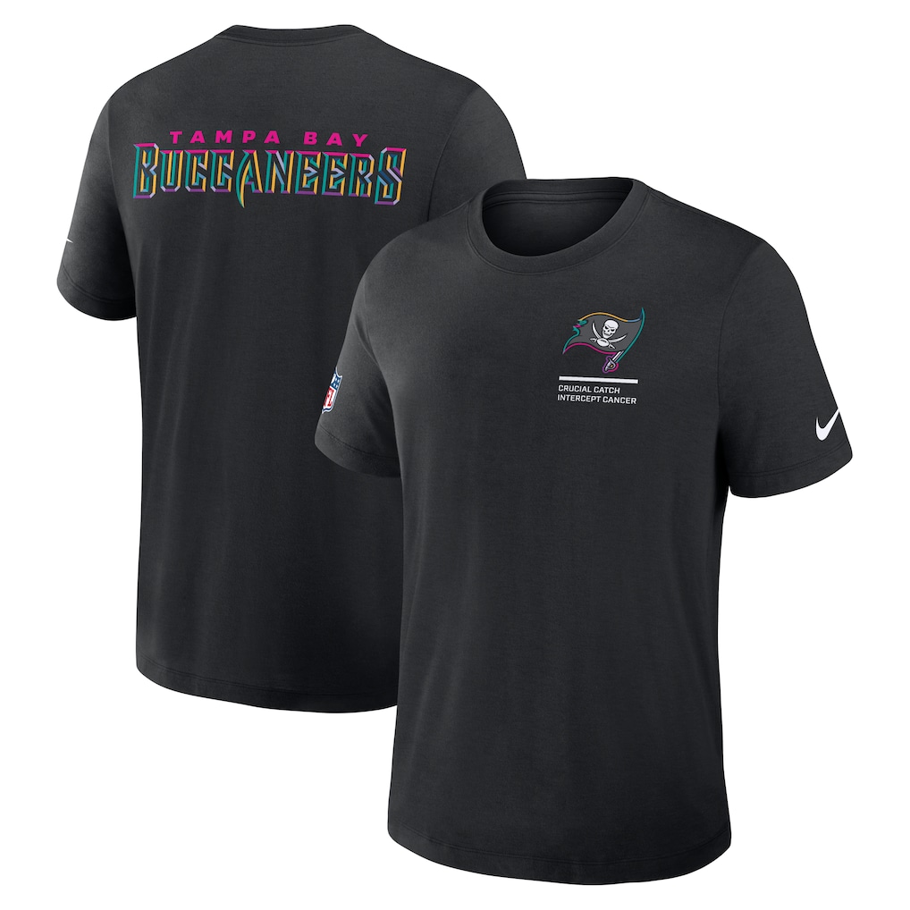 Tampa Bay Buccaneers Nike 2025 NFL Crucial Catch Tri-Blend Dri-FIT T-Shirt - Black