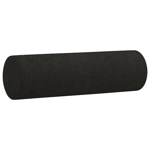 NNEVL 3 Piece Sofa Set with Pillows Black Fabric