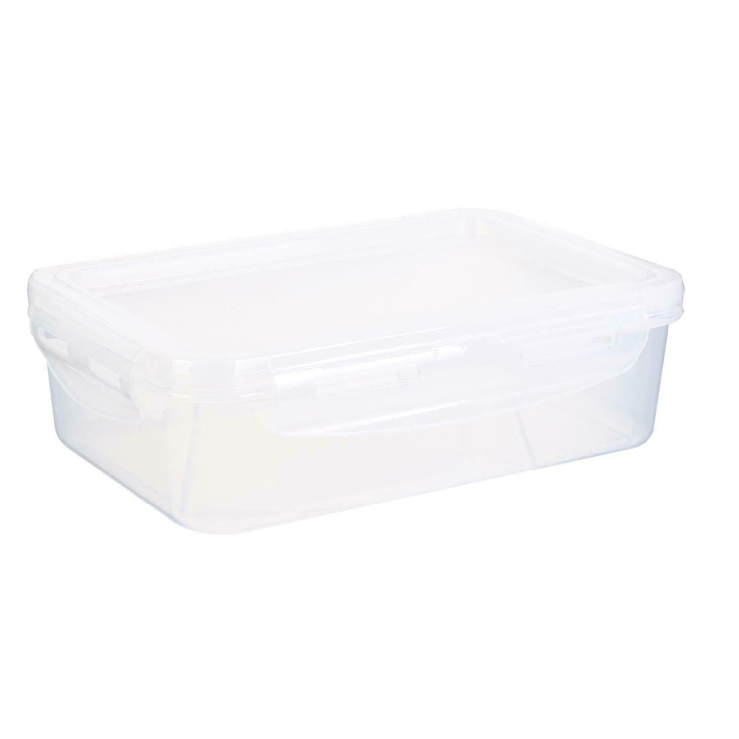 LUNCH BOX transparentny Z ELASTYCZNĄ POKRYWĄ 23x16 cm
